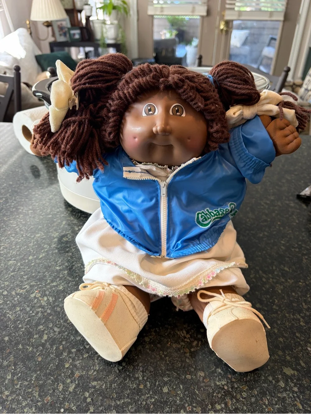 Vintage 1985 Cabbage Patch Kid Doll -African American- Black Signed stamp